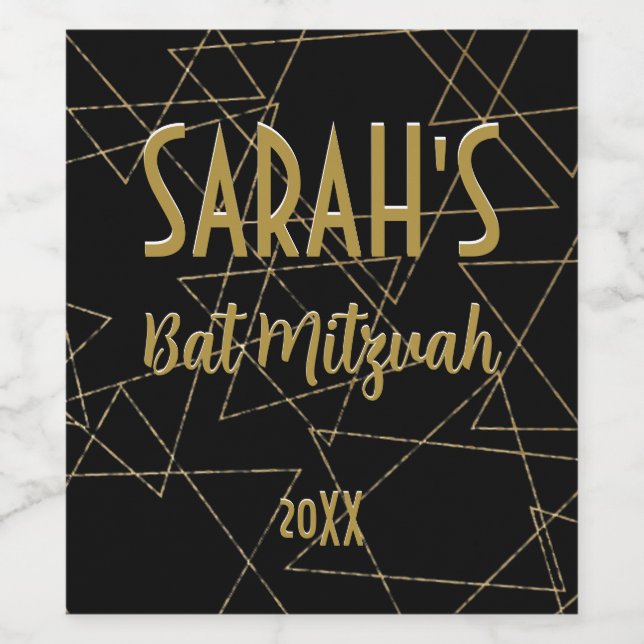 Gold Stars Weinetikett (Einzelnes Label)