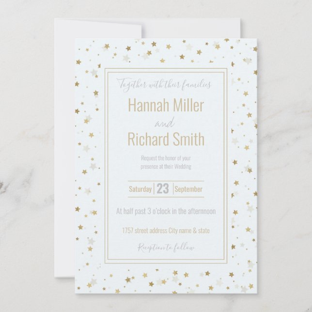 Gold Stars White Design (Vorderseite)