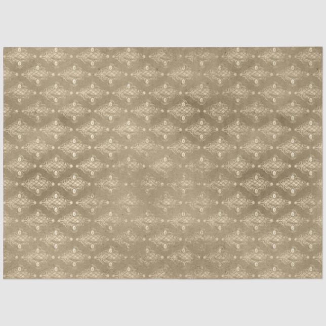 Gold SteamPunk Serie Design 27 Seidenpapier (Vorderseite)