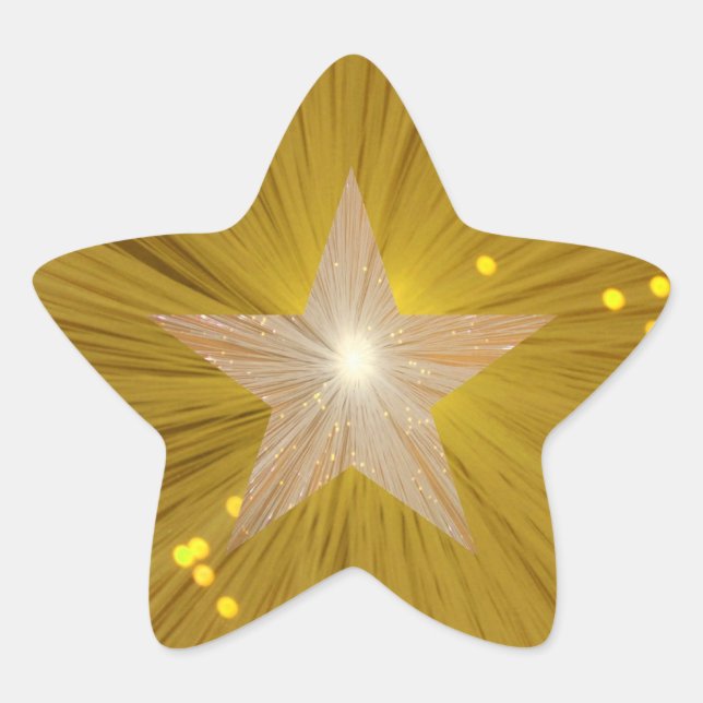 "Gold" Sterne Sternengestalt Stern-Aufkleber (Vorderseite)