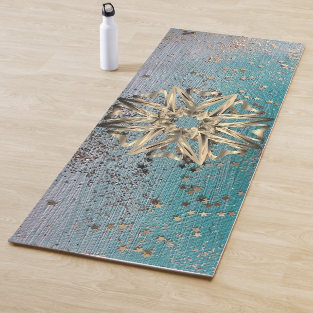 Gold Sternexplosion Yoga Mat Yogamatte (Beispiel)