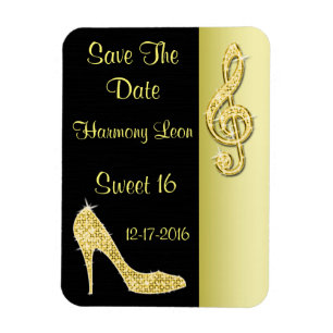 Gold Stiletto & Treble Cleft 16. Magnet