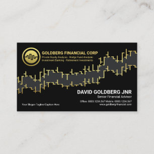 Gold Stock Forex Graph Finanzberater Visitenkarte