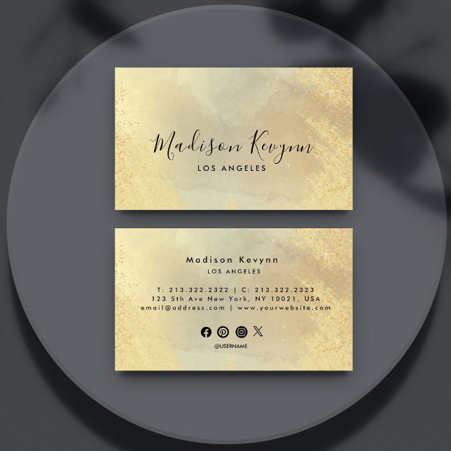 Gold Stone Glitzer Textur Visitenkarte (Von Creator hochgeladen)