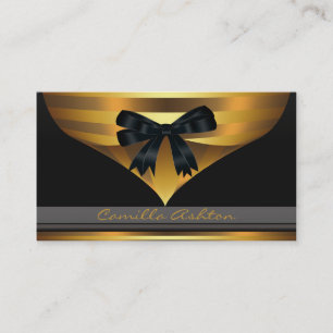Gold Streifen Black Gold Elegante Visitenkarten Visitenkarte