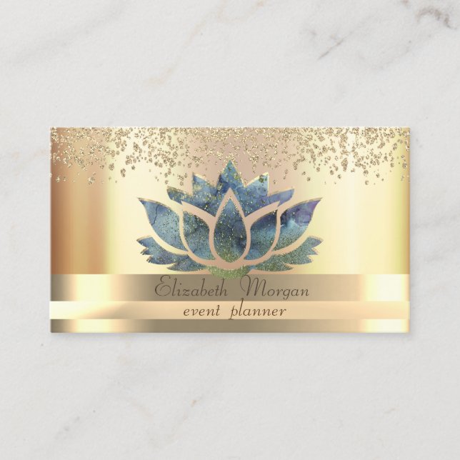 Gold Streifen Diamonds Chic Lotus Gold Visitenkarte (Vorderseite)