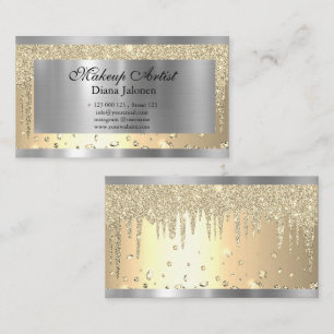 Gold Strikes Marmor Beauty Shop Rose Wellness-Cent Visitenkarte