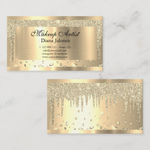 Gold Strikes Marmor Beauty Shop Rose Wellness-Cent Visitenkarte