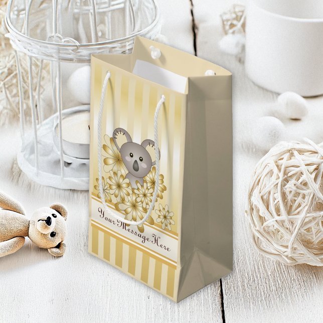 Gold Stripe Niedlich Baby Koala Kinder Kleine Geschenktüte (Von Creator hochgeladen)