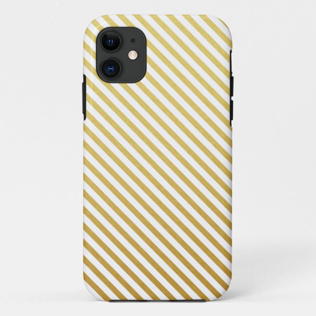 Gold Stripes Muster iPhone Case (Rückseite)