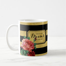 Gold Stripes Rosen-Blume durch Jo Kaffeetasse