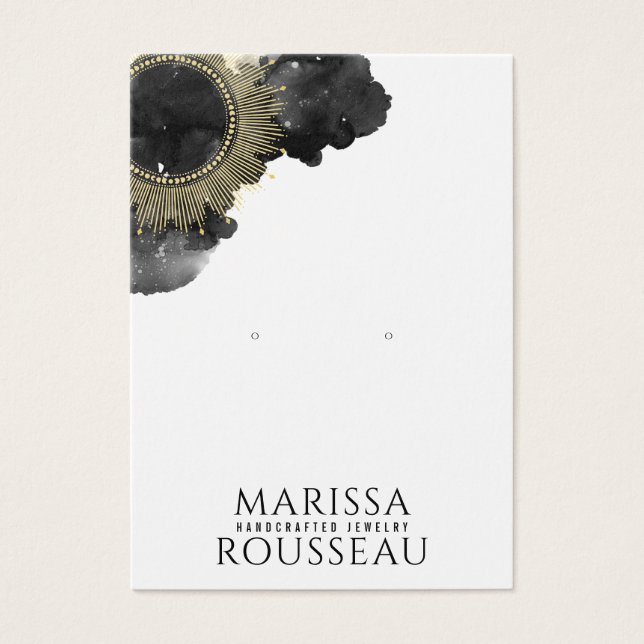 Gold Sun Faux Foil Mandala Porte-Cartes (Devant)