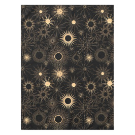 Gold suns grafisches Muster auf schwarz Tischdecke