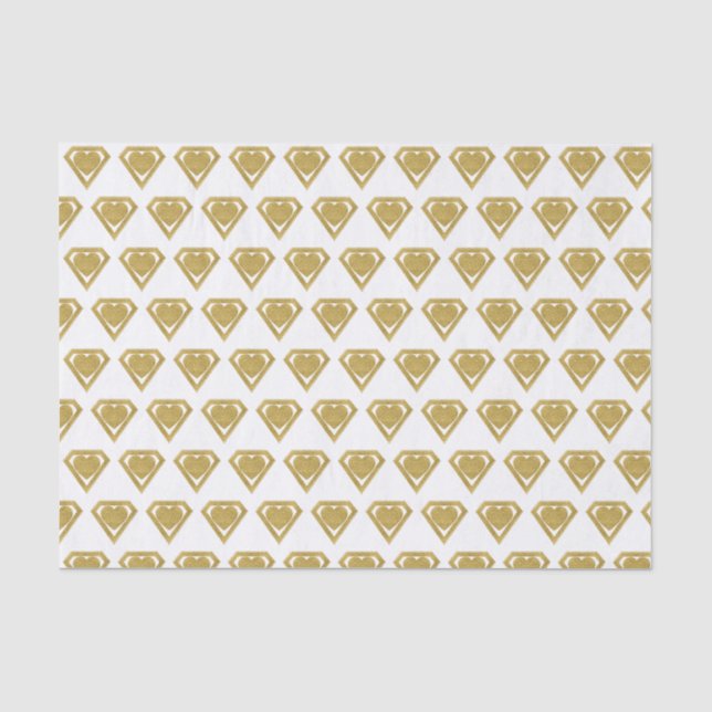 Gold Superheld Friend Valentine Tissue Seidenpapier (Vorderseite)