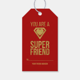 Gold Superheran Friend Classroom Valentine Geschen Geschenkanhänger