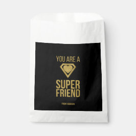 Gold Superhero Friend Valentine Fvor Bag Geschenktütchen