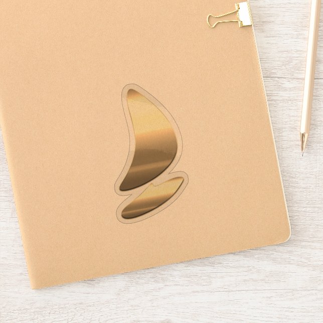 Gold-Surfsticker Aufkleber (Notizbuch)