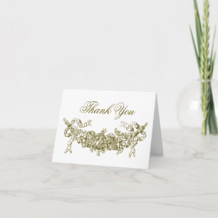 Gold Swag Romantic Vielen Dank Hinweis Karten