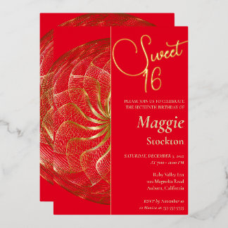 Gold Sweet 16 Einladung