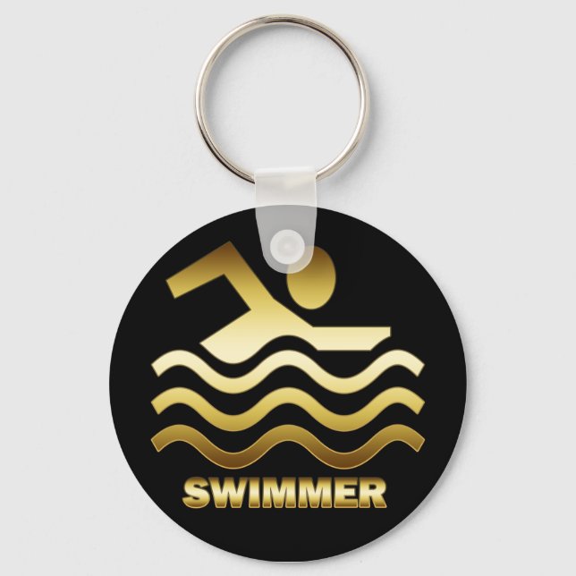 GOLD SWIMMER SCHLÜSSELANHÄNGER (Vorderseite)