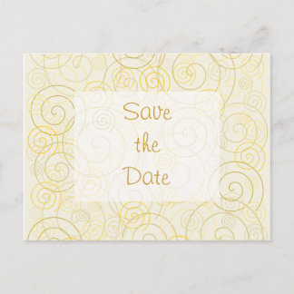 Gold Swirls Enregistrer la date carte postale