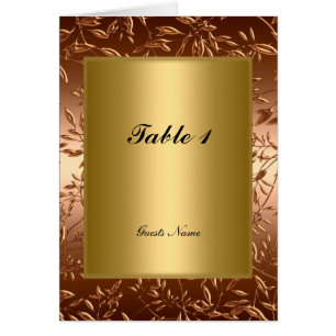 Gold Table Platzierungskartenmenü