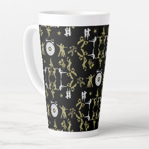 Gold-Tänzer Muster Heimdekoration Milchtasse