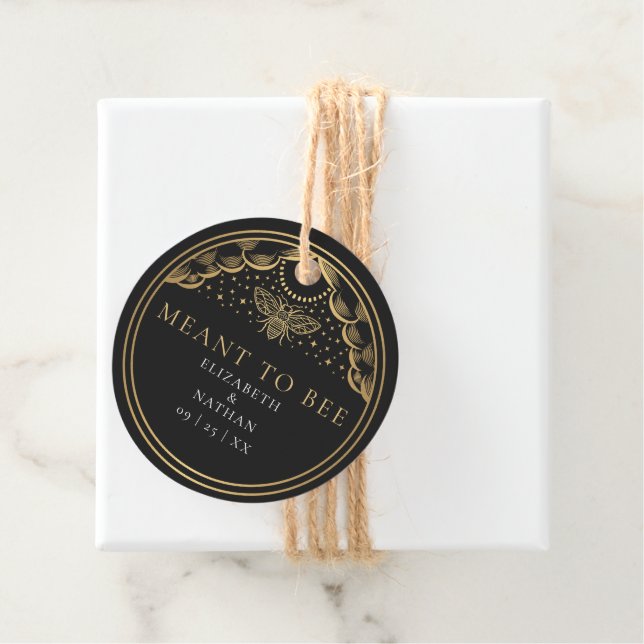 Gold Tarot Karte Hexen-Honig-Hochzeit Geschenkanhänger (Beispiel)