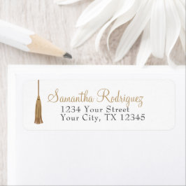 Gold Tassel Abschluss Label