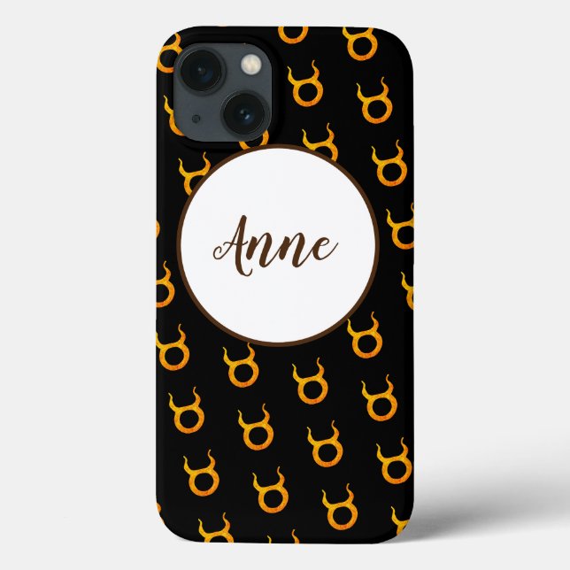 Gold Taurus Zodiac Astrologie Signieren Personalis Case-Mate iPhone Hülle (Rückseite)