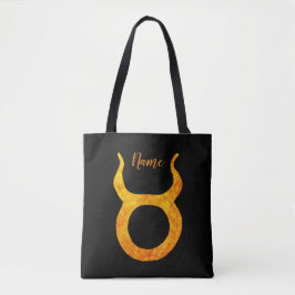 Gold Taurus Zodiac Astrologie Signieren Personalis Tasche