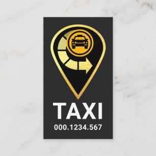 Gold Taxi Standort-Symbol Visitenkarte