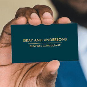 GOLD TEAL GRÜN EINFACH MINIMAL PROFESSIONELL SAUBE VISITENKARTE