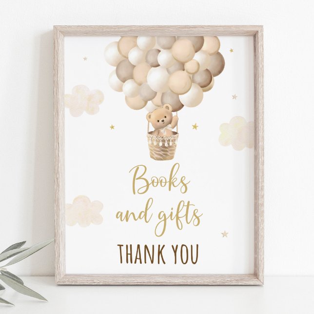 Gold Teddy Bear Balloons Babydusche Geschenke Schi Poster (Von Creator hochgeladen)
