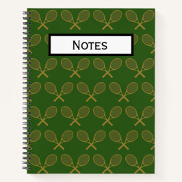 Gold Tennis Racket Notizbuch