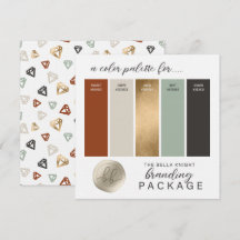 Gold Terrakotta & Mintgrün Farbpalette Karte