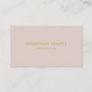 Gold Text Moderne Elegante, einfache Designvorlage Visitenkarte