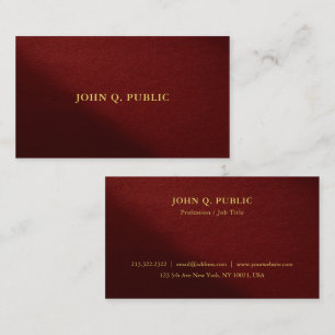 Gold Text Moderne Elegante Professionelle Luxus Visitenkarte