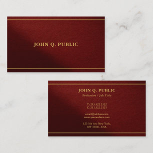 Gold Text Stylish Vorlage Luxus Premium Dick Visitenkarte