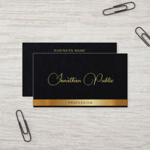 Gold Texttypografie Name Luxus Premium Dick Visitenkarte