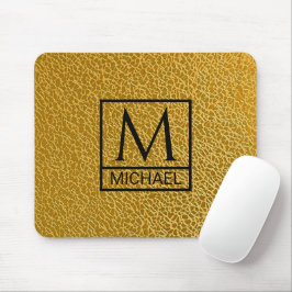 Gold Texture Mouse Pad mit Initial & Name Mousepad