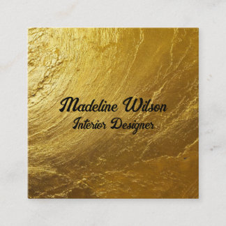 Gold Textured Quadratische Visitenkarte