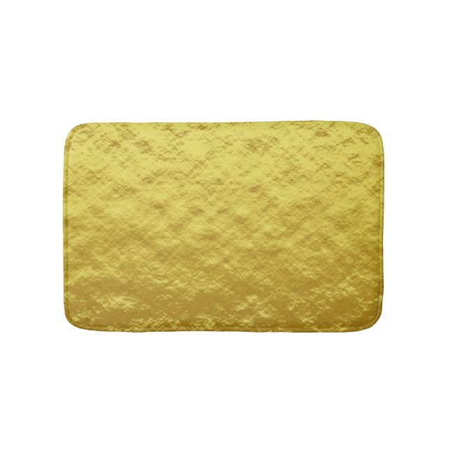 Gold Texturmuster (Luxuriöses Goldenes Glühen) Badematte (Vorderseite)