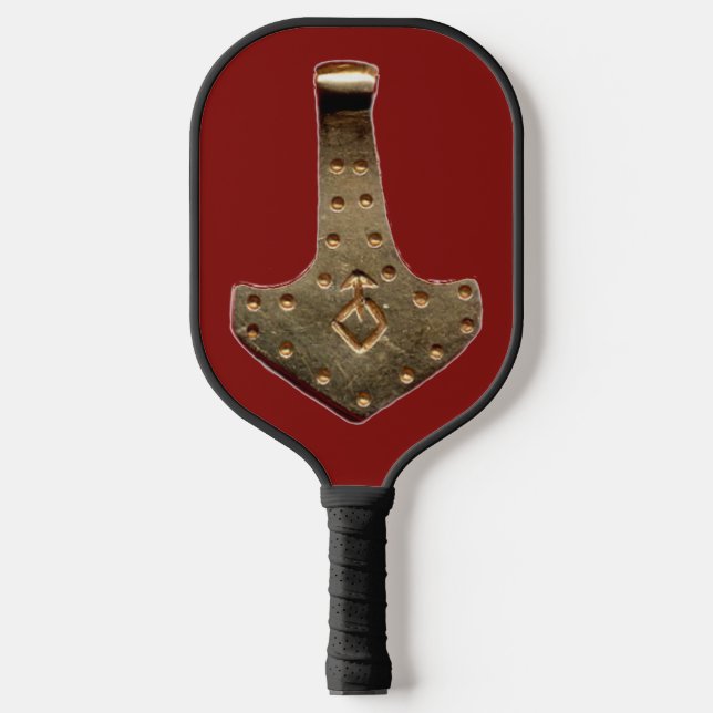 Gold Thammer Red Black Pickleball Paddel Schläger (Vorderseite)