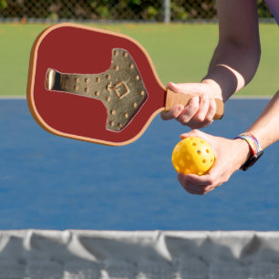 Gold Thammer roter Bräuner-Paddel-Kohlenstoff Pickleball Schläger