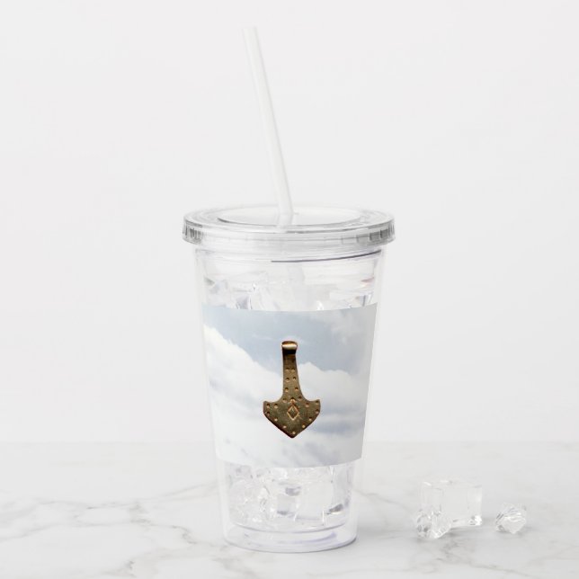 Gold Thammer Wolken Acryltumbler Acryltrinkbecher (Vorderseite Ice)