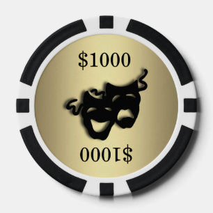 Gold Theater Markers Pokerchips