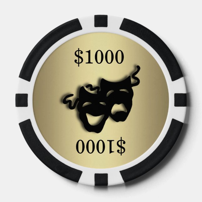Gold Theater Markers Pokerchips (Vorderseite)