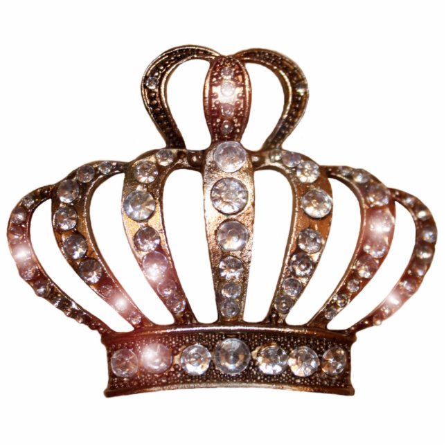 Gold Tiara Skulptur Freistehende Fotoskulptur (Vorne)