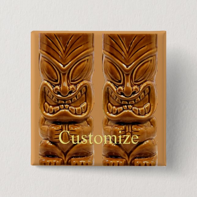 Gold Tiki Skulptur Thunder_Cove Button (Vorderseite)